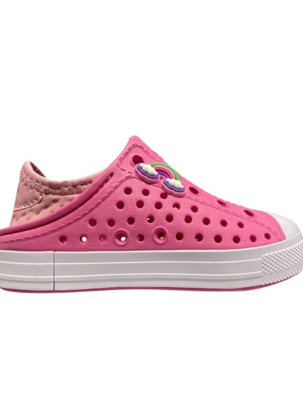 Sketchers Foamies Pink Slip On Clogs With Secure Soft Heel Size 7 Toddler